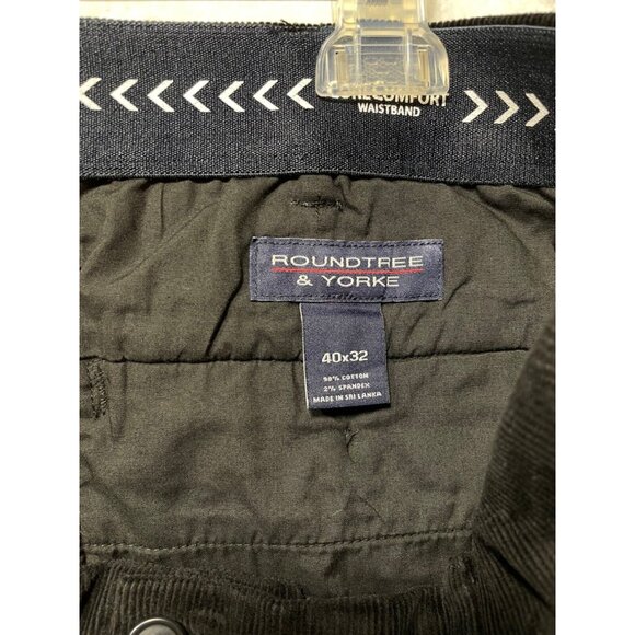 Roundtree & Yorke size 40 x 32 Classic Fit Pleated Corduroy Pants NWT - Picture 11 of 12
